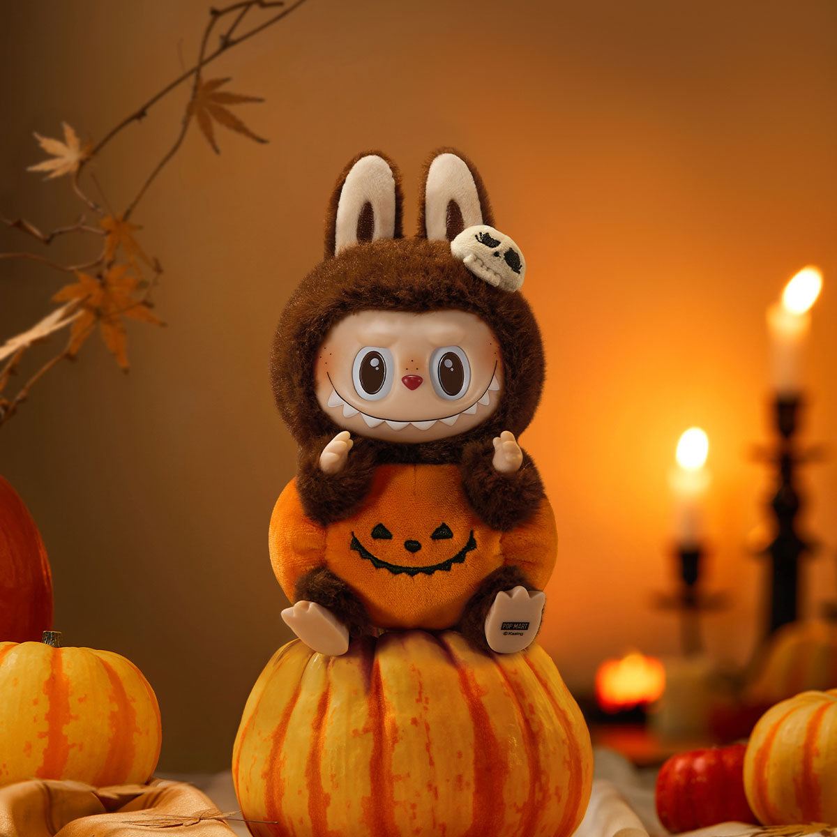 ア*ー様 Sitting Pumpkin Vinyl Plush Pendant Happy Halloween Party SeLAries-Sitting Pumpkin Vinyl Plush