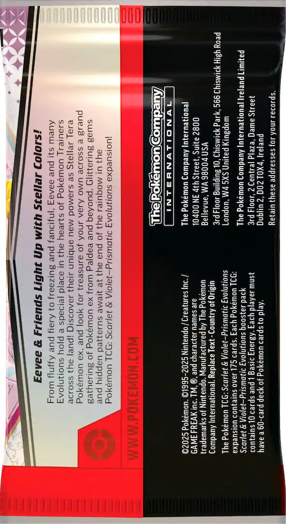 Pokemon - Scarlet & Violet - Prismatic Evolutions Elite Trainer Box