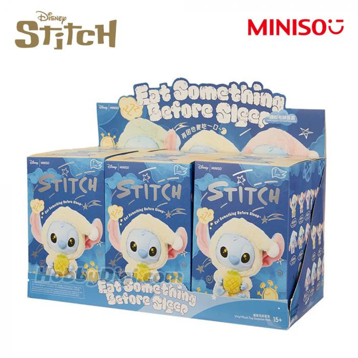 MINISO Disney Stitch Eat Something Before Sleep Plush Blind Box